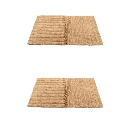 

Homefurry Beige Cotton Bath Mats -2 pcs