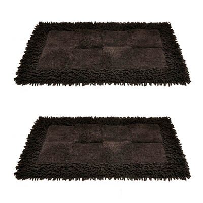 

Homefurry Brown Cotton Bath Mats -2 pcs
