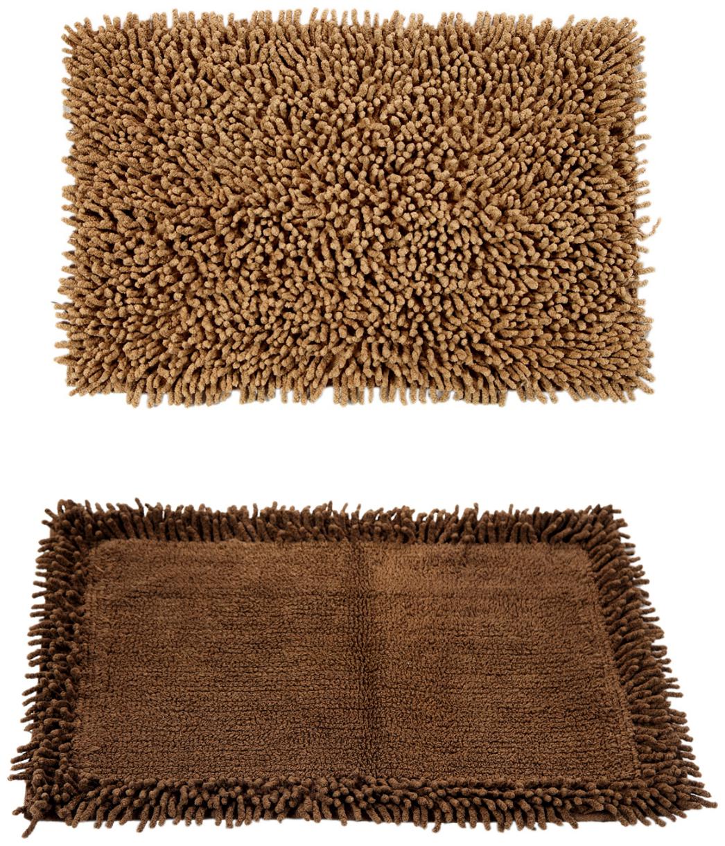 

Homefurry Brown Beige Cotton Bath Mats - Buy 1 Get 1