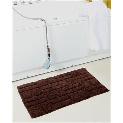 

Homefurry Brown Jigjag Bath Rug