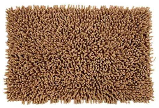 

HOMEFURRY Beige Cotton Bath Mat (40x60 cm)