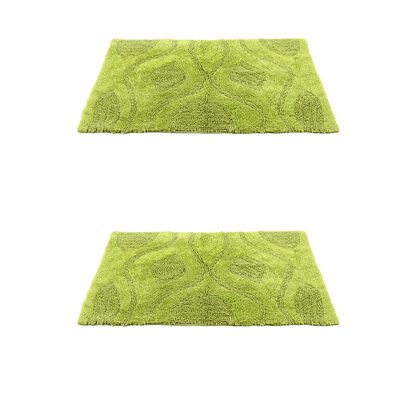 

Homefurry Green Cotton Bath Mats -2 pcs