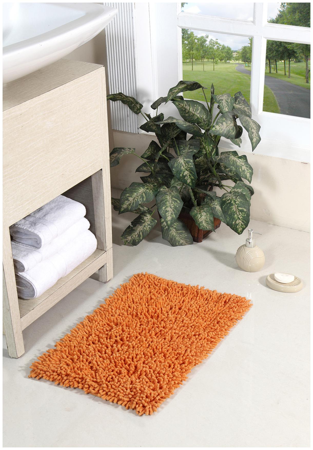 

HOMEFURRY Orange Cotton Bath Mat 40x60 cm