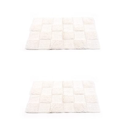 

Homefurry White Cotton Bath Mats -2 pcs