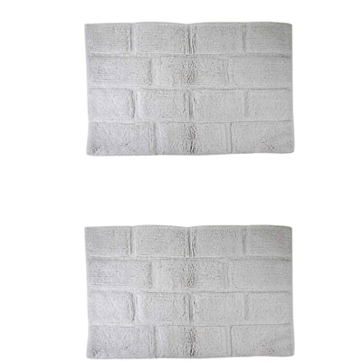 

Homefurry White Cotton Bath Mats -2 pcs