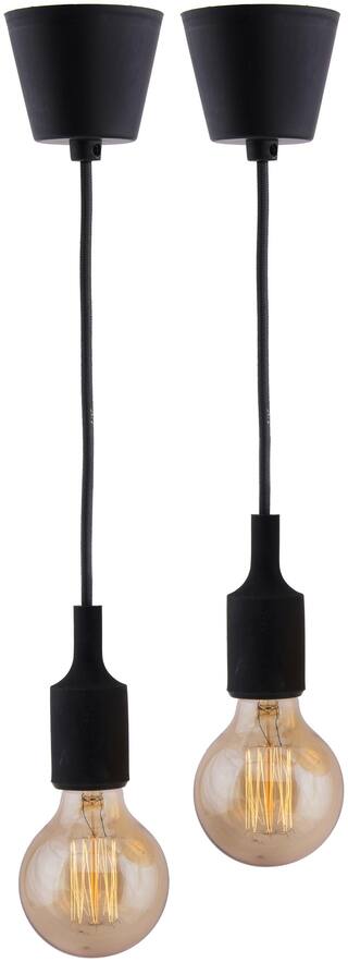 Buy Homesake 2pcs E27 Socket Chandelier Lamp Light Fixture Black Hanging Silicone Holder Adjustable Modern Pendant Ceiling Lamp Online At Low Prices In India Paytmmall Com