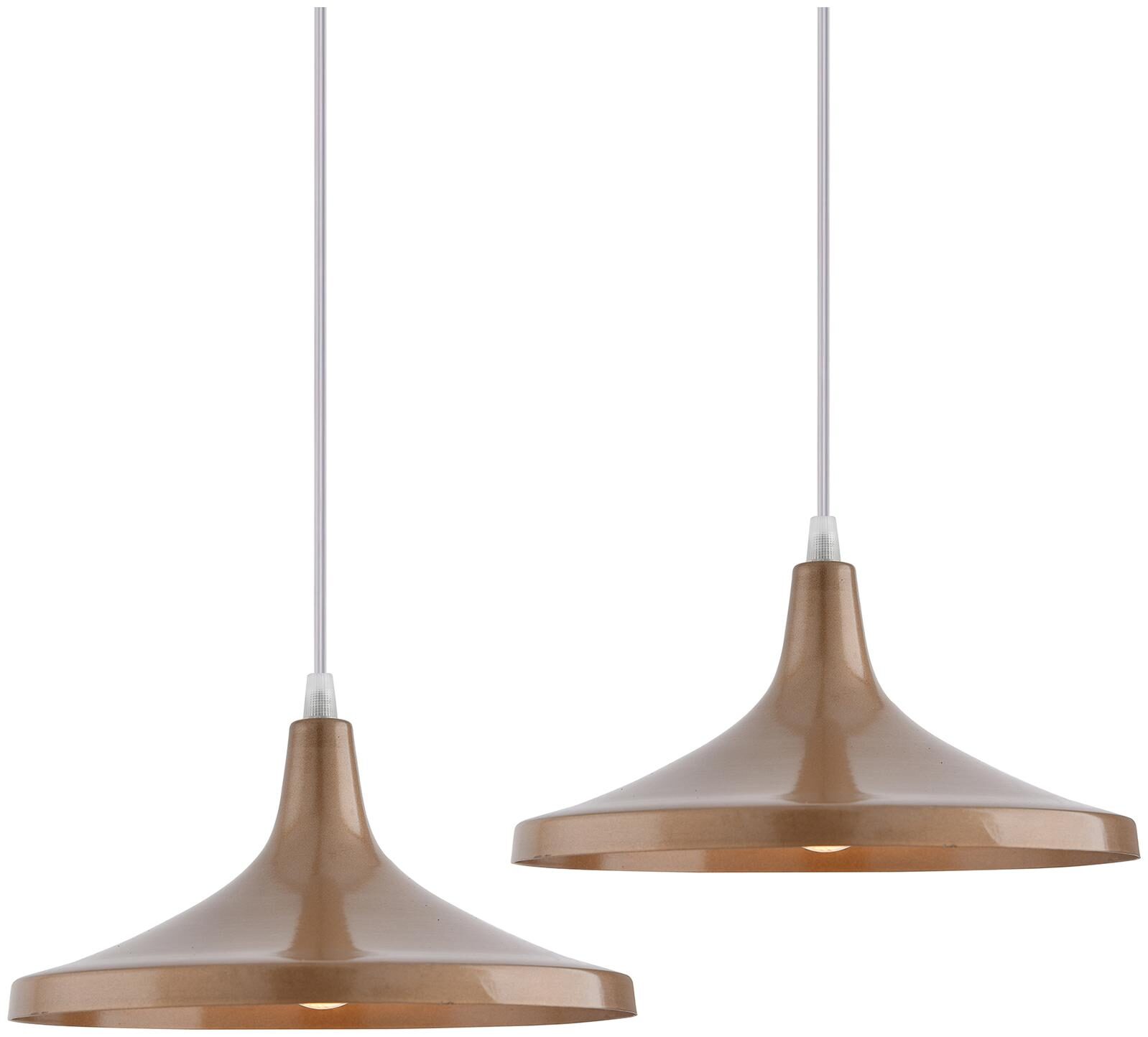 

Homesake E26 E27 Single Head Metal Danish Shade Pendant Vintage Hanging Ceiling Light Golden Set of 2
