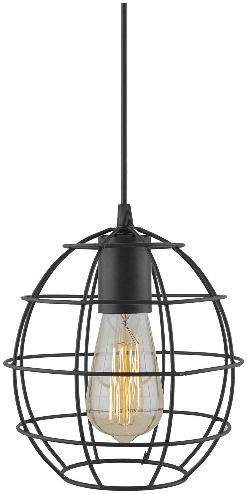 

Homesake E27 Ediosn Vintage Black Metal Sphere Hanging Light Pendant Ceiling Light Lamp
