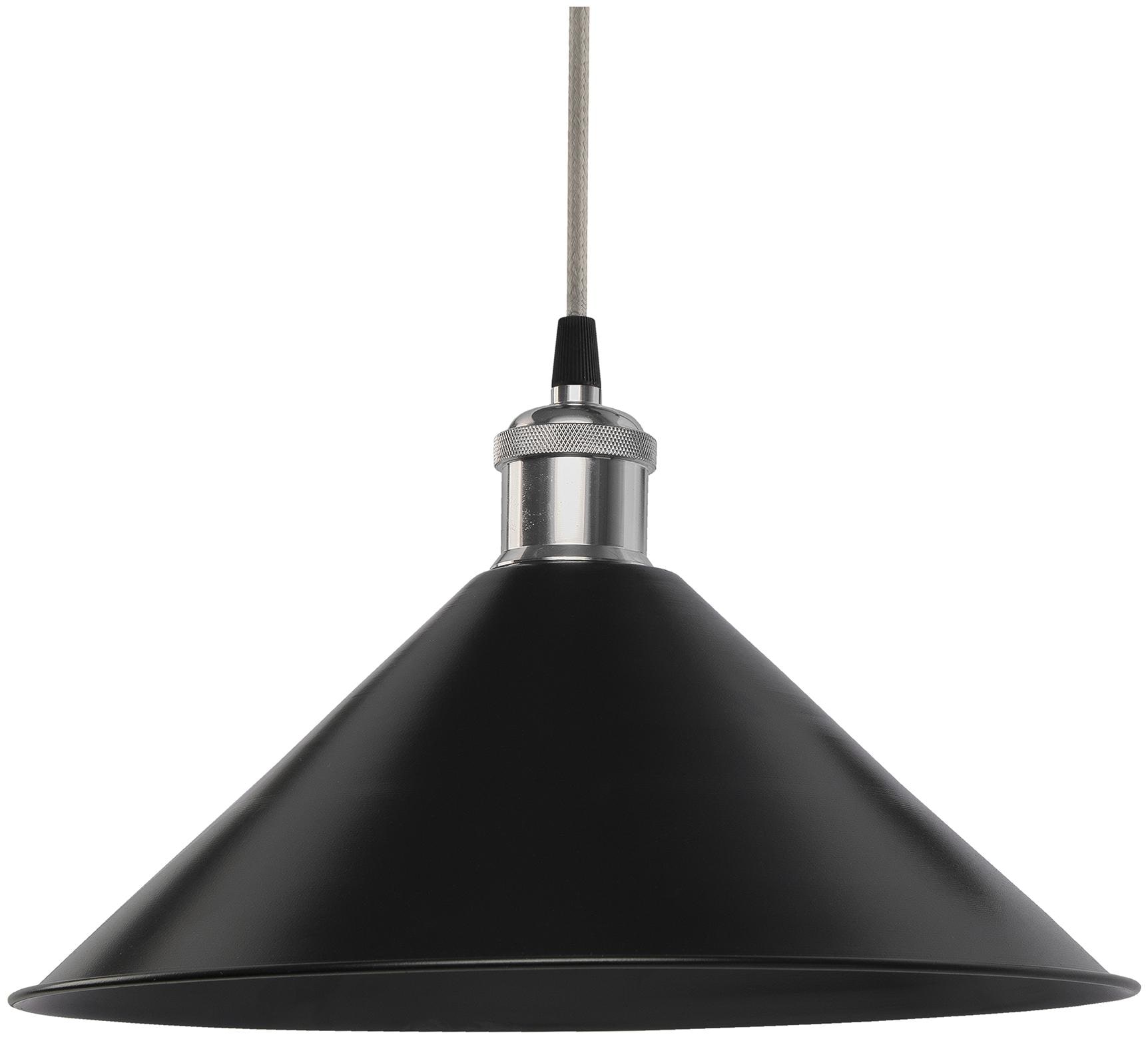 

Homesake Industrial Black Barn Cone Metal Bulb Iron Cone Vintage Hanging Ceiling Pendant Light Edison filament Holder Decorative Lamp Shade