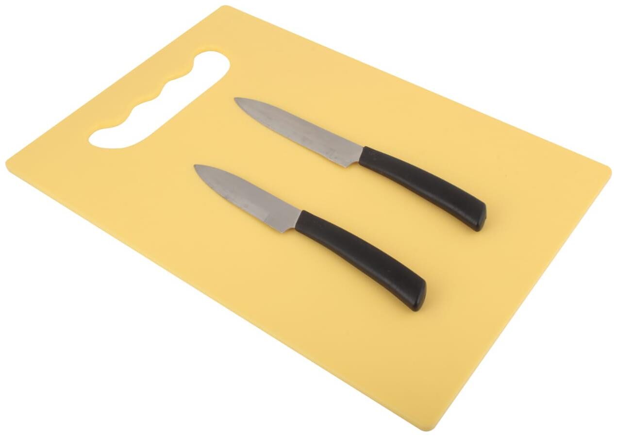 

HomeTurf Vegetable Fruits Plastic Chopping Board Large Cutting Board - Yellow