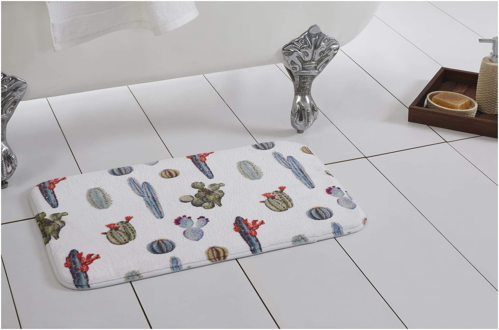 

HOMEWARDS New Premium Fruit Design Rectangular Shape Micro fibre Printed Polyester Bath Mat - 16 x24 Multicolour