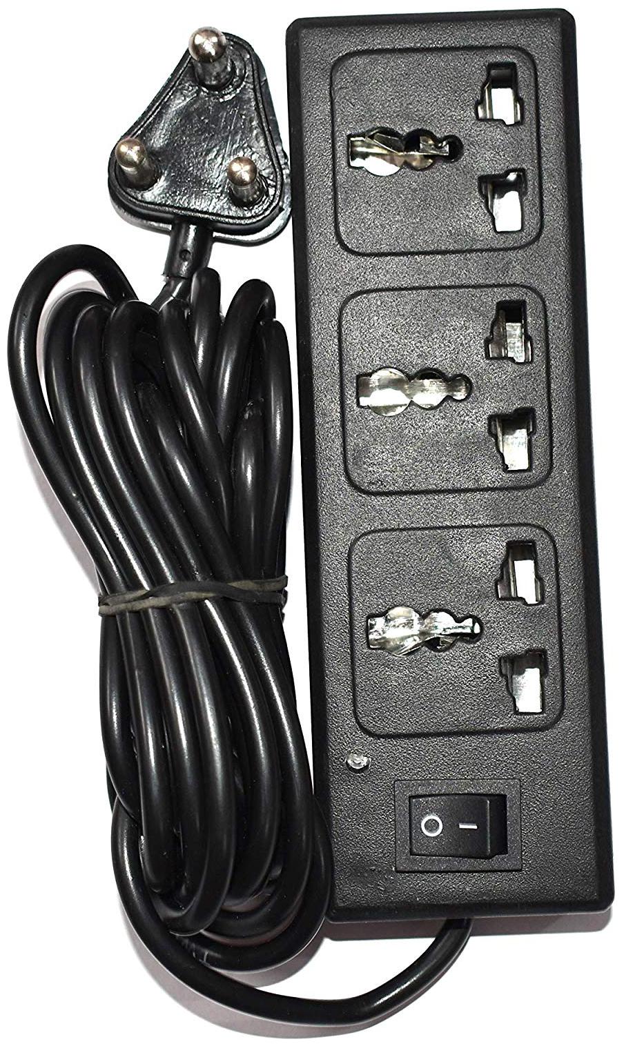 

Homfine Three Pin Black Extension Board ( 4 m 3 Socket 1 Switches)