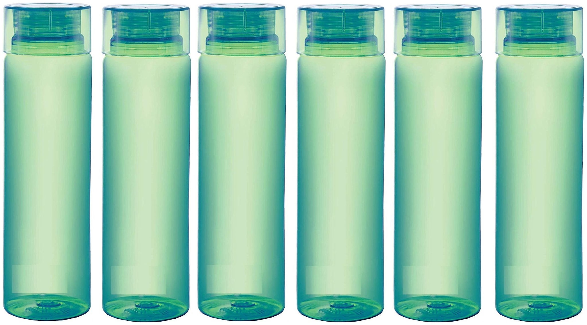 

Homfine HA-6G Plastic Green Water Bottle ( 1000 ml Set of 6 )