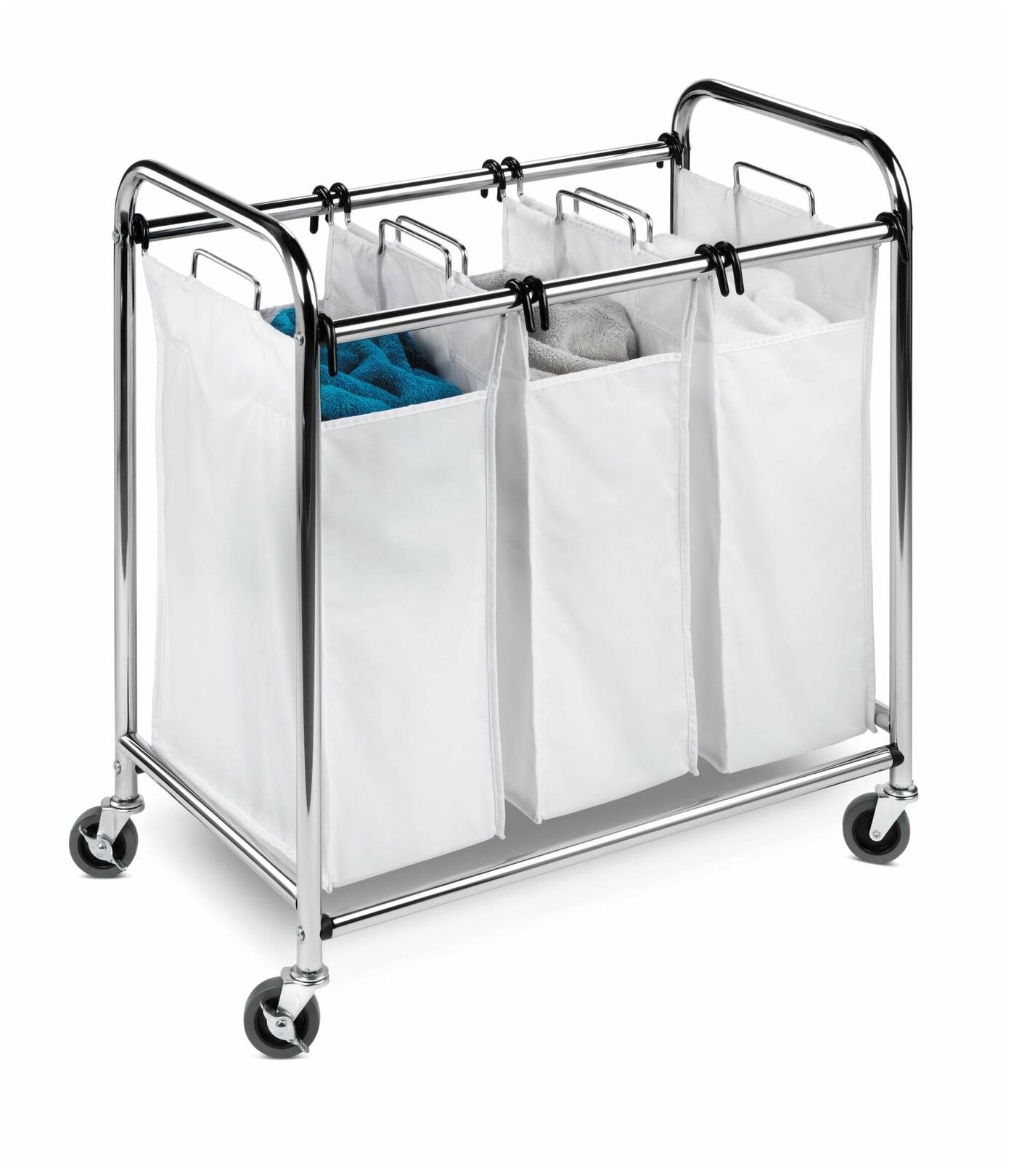 

Honey-Can-Do SRT-01235 Heavy-Duty Triple Laundry Sorter Chrome White