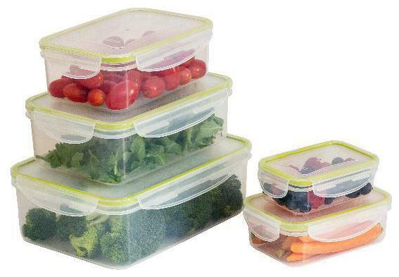 

Honey Can Do 10-Piece Locking Food Container Set Clear