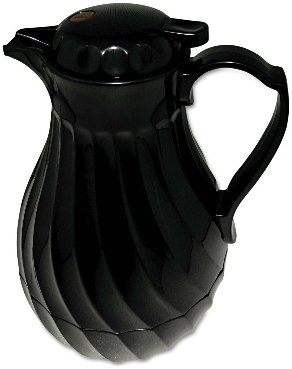 

Hormel Poly Lined Carafe Swirl Design 40oz Capacity Black 4022B