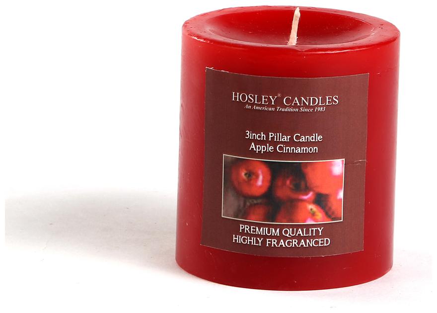 

Hosley Apple Cinnamon Highly Fragrance 3Inch Pillar Candle