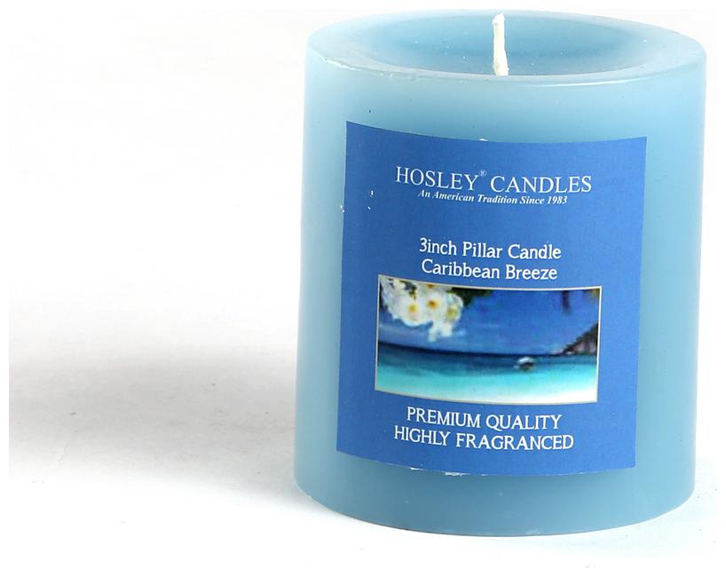 

Hosley Caribbean Breeze Highly Fragrance 3Inch Pillar Candle