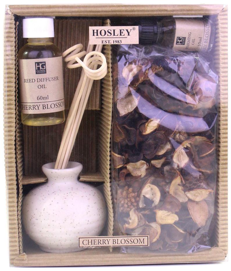 

Hosley Cherry Blossom Ceramic Reed Diffuser with Oil Potpouti