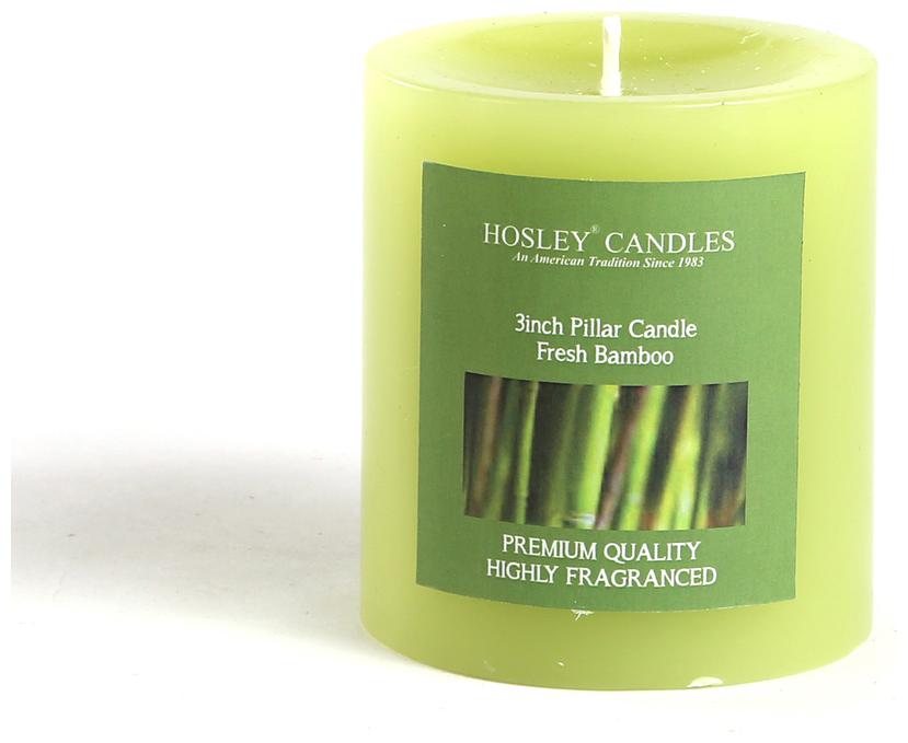 

Hosley Fresh Bamboo Highly Fragrance 3Inch Pillar Candle