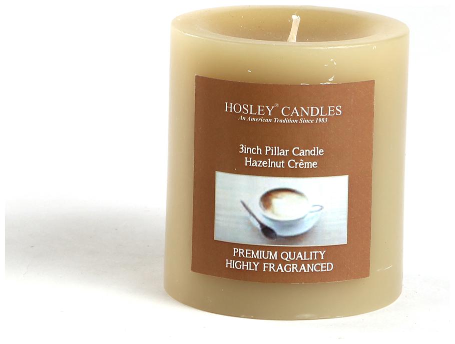 

Hosley Hazelnut Creme Highly Fragrance 3Inch Pillar Candle