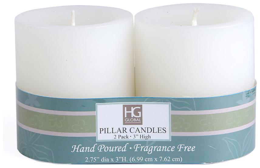 

Hosley Unscented 3Inch Pillar Candles