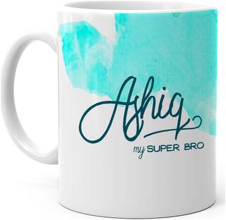 Hot Muggs- Ashiq My Super Bro Personalized Ceramic Mug, 315ml, 1 pc