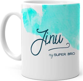 Hot Muggs- Jinu My Super Bro Personalized Ceramic Mug, 315ml, 1 pc