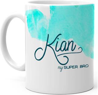 Hot Muggs- Kian My Super Bro Personalized Ceramic Mug, 315ml, 1 pc