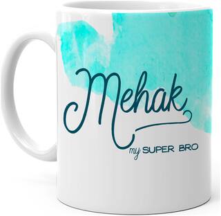 Hot Muggs- Mehak My Super Bro Personalized Ceramic Mug, 315ml, 1 pc