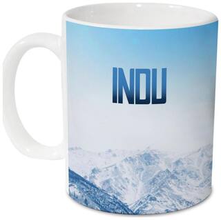 Hot Muggs Me Skies Mug - Indu Personalised Name Ceramic;315ml;1 Unit