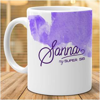 Hot Muggs- Sanna My Super Sis Personalized Ceramic Mug, 350ml, 1 pc