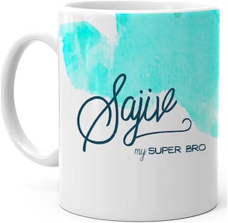 Hot Muggs- Sajiv My Super Bro Personalized Ceramic Mug, 315ml, 1 pc