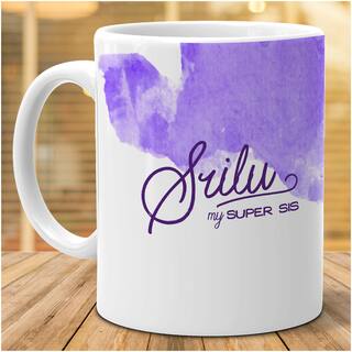 Hot Muggs- srilu My Super Sis Personalized Ceramic Mug, 350ml, 1 pc