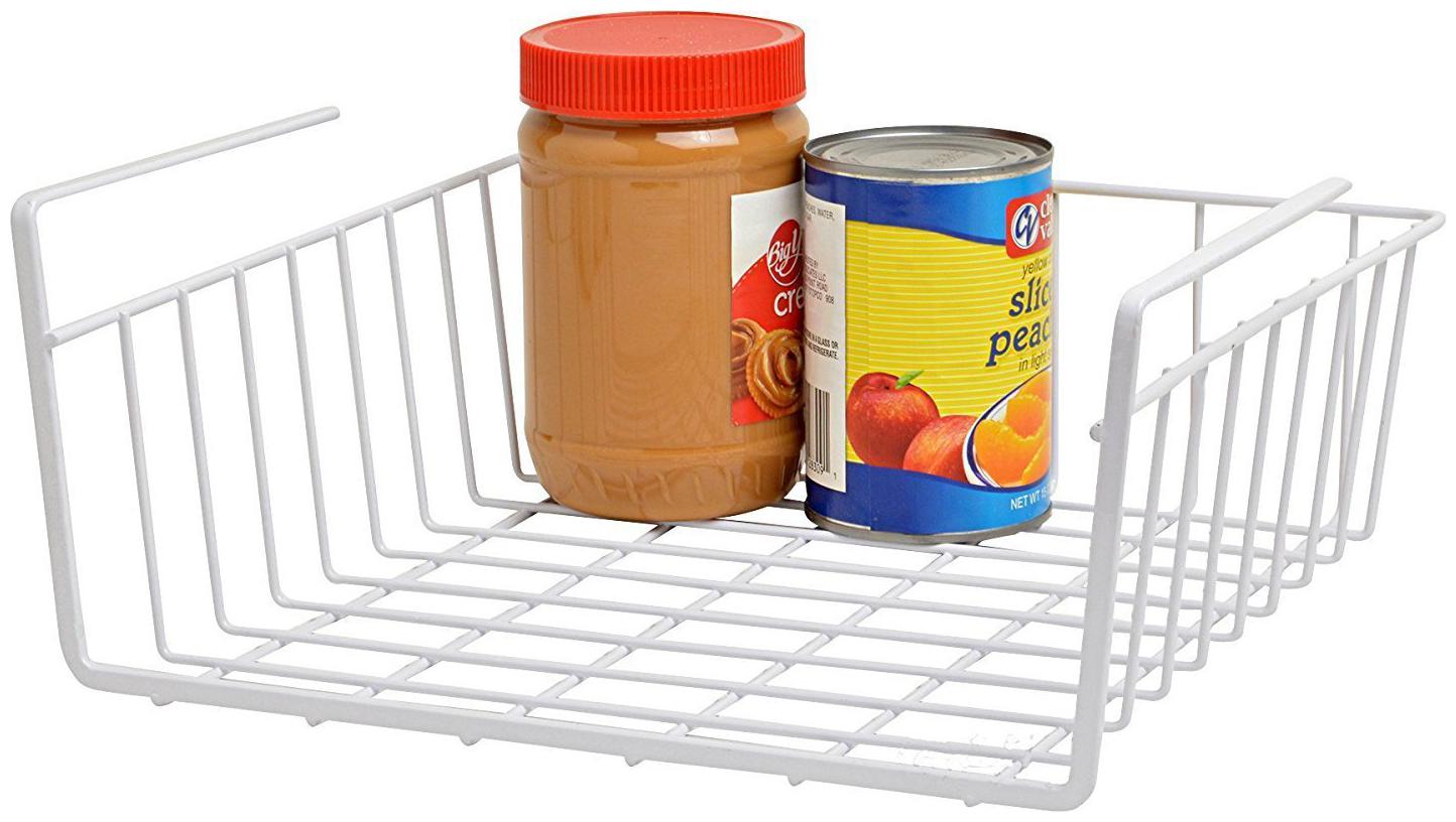 

House of Quirk Iron Under Shelf Basket White