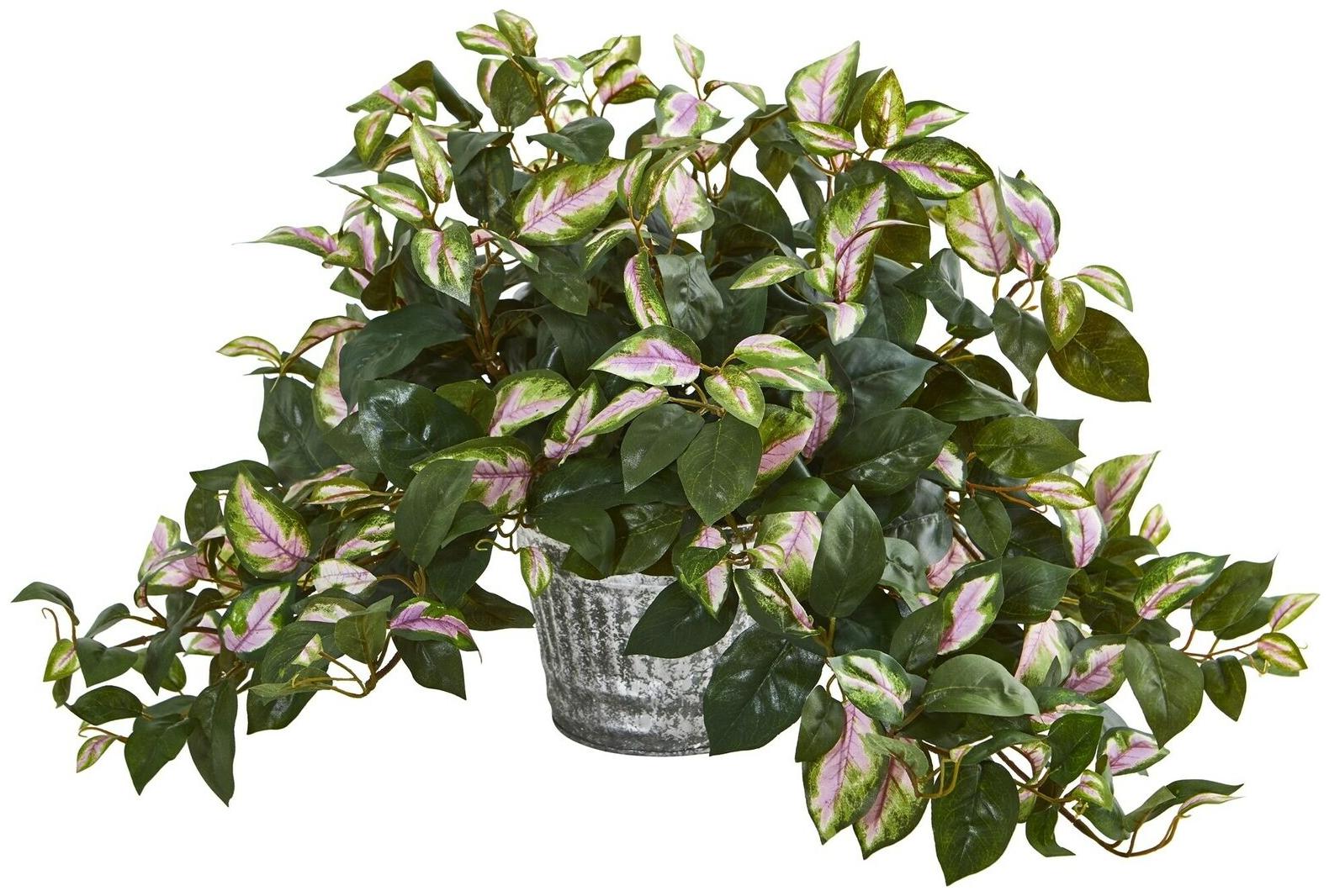 

Hoya Artificial Plant in Vintage Hanging Metal Planter