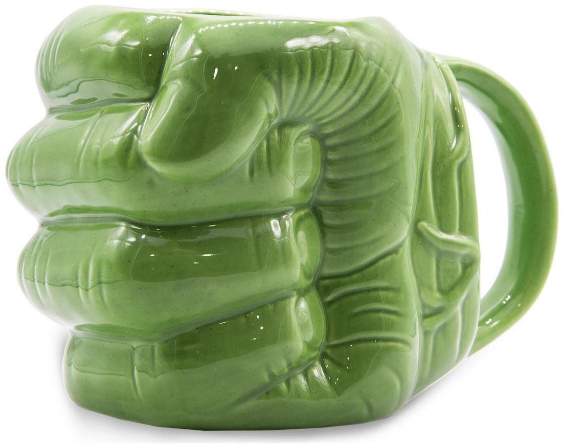 

Hulk Fist Shaped Marvel Character Hulk Hand 3D Molded Ceramic Hand Painted Soup Coffee Tea Mug 400 ML