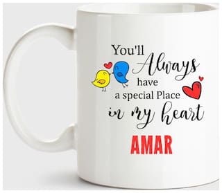 Huppme Amar Always Have A Special Place In My Heart Love White Coffee Name Ceramic Mug