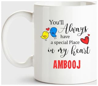 Huppme Ambooj Always Have A Special Place In My Heart Love White Coffee Name Ceramic Mug