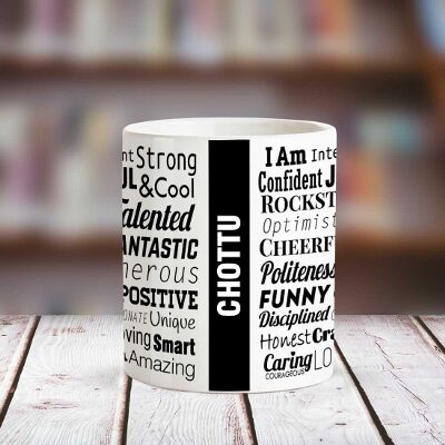 

Huppme CHOTTU Good Personality White Ceramic coffee Name Mug