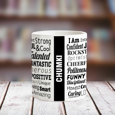

Huppme CHUMKI Good Personality White Ceramic coffee Name Mug