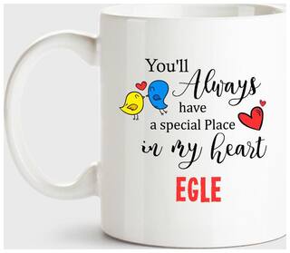 Huppme Egle Always Have A Special Place In My Heart Love White Coffee Name Ceramic Mug