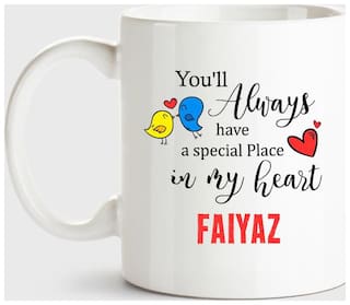 Huppme Faiyaz Always Have A Special Place In My Heart Love White Coffee Name Ceramic Mug