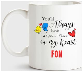 Huppme Fon Always Have A Special Place In My Heart Love White Coffee Name Ceramic Mug