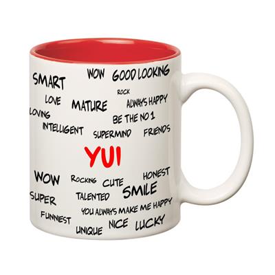 

Huppme Good Personality Yui Inner Red Mug