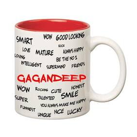 Huppme Good Personality Gagandeep Inner Red Mug
