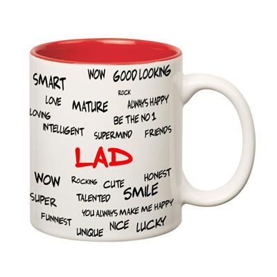 

Huppme Good Personality Lad Inner Red Mug