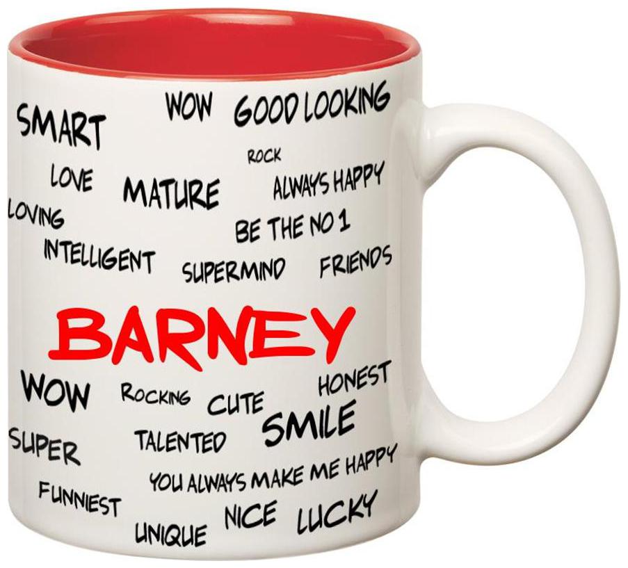 

Huppme Good Personality Barney Inner Red Mug