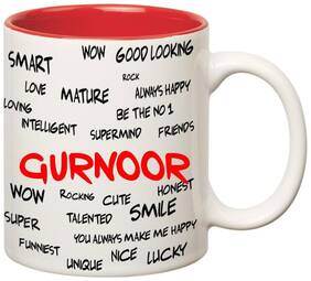 Huppme Good Personality Gurnoor Inner Red Mug