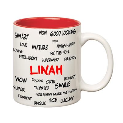

Huppme Good Personality Linah Inner Red Mug